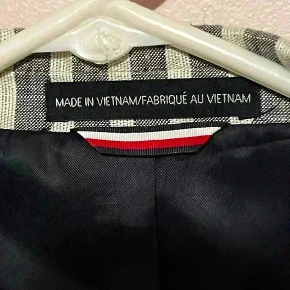 Tommy Hilfiger Single Breasted Lined Suit Coat Blue/Wht Sz XL - Picture 2 of 5